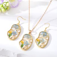 Casual Vacation Simple Style Flower Resin Wholesale Earrings Necklace main image 1