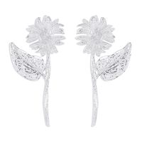 Elegant Flower Alloy Women's Earrings sku image 1
