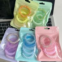 Cute Commute Korean Style Solid Color Plastic Resin Patchwork Hair Tie main image 1