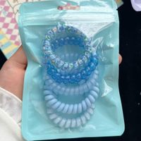 Cute Commute Korean Style Solid Color Plastic Resin Patchwork Hair Tie main image 3