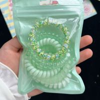 Cute Commute Korean Style Solid Color Plastic Resin Patchwork Hair Tie main image 2