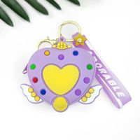 Kid's Heart Shape Silica Gel Zipper Coin Purses sku image 3