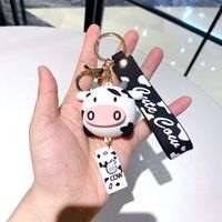 Cute Cows Silica Gel Women's Bag Pendant Keychain main image 4