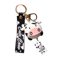 Cute Cows Silica Gel Women's Bag Pendant Keychain main image 2