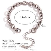 Style Simple Style Classique Ovale Acier Inoxydable Bracelets sku image 10