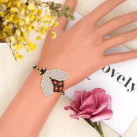 Classic Style Lips Letter Heart Shape Glass Seed Bead Braid Women's Bracelets main image 5