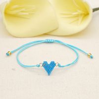 Classic Style Lips Letter Heart Shape Glass Seed Bead Braid Women's Bracelets main image 4