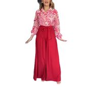 Women's Casual Elegant Color Block Polyester Printing Pants Sets main image 4