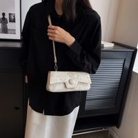 Women's Small Pu Leather Letter Streetwear Square Magnetic Buckle Shoulder Bag Crossbody Bag Underarm Bag main image 4