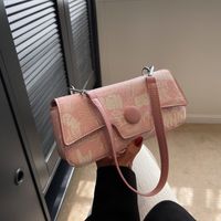 Women's Small Pu Leather Letter Streetwear Square Magnetic Buckle Shoulder Bag Crossbody Bag Underarm Bag main image 2