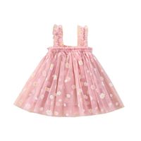 Casual Princess Solid Color Flower Cotton Girls Dresses main image 5