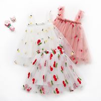Casual Princess Solid Color Flower Cotton Girls Dresses main image 4