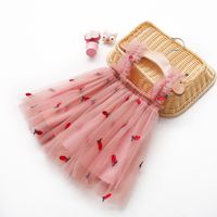 Casual Princess Solid Color Flower Cotton Girls Dresses main image 3