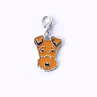 Cartoon Style Cute Dog Metal Unisex Bag Pendant Keychain sku image 4