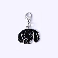 Cartoon Style Cute Dog Metal Unisex Bag Pendant Keychain sku image 21