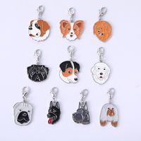 Cartoon Style Cute Dog Metal Unisex Bag Pendant Keychain main image 2