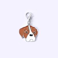 Cartoon Style Cute Dog Metal Unisex Bag Pendant Keychain sku image 1