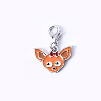 Cartoon Style Cute Dog Metal Unisex Bag Pendant Keychain sku image 2