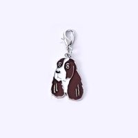 Cartoon Style Cute Dog Metal Unisex Bag Pendant Keychain sku image 6