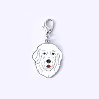 Cartoon Style Cute Dog Metal Unisex Bag Pendant Keychain sku image 14