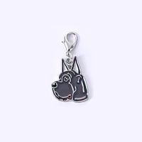 Cartoon Style Cute Dog Metal Unisex Bag Pendant Keychain sku image 17