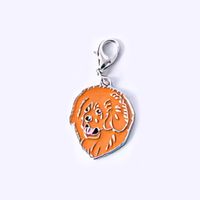 Cartoon Style Cute Dog Metal Unisex Bag Pendant Keychain sku image 18