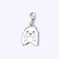 Cartoon Style Cute Dog Metal Unisex Bag Pendant Keychain sku image 28