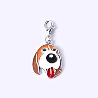 Cartoon Style Cute Dog Metal Unisex Bag Pendant Keychain sku image 27