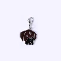 Cartoon Style Cute Dog Metal Unisex Bag Pendant Keychain sku image 33