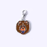Cartoon Style Cute Dog Metal Unisex Bag Pendant Keychain sku image 38