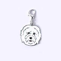 Cartoon Style Cute Dog Metal Unisex Bag Pendant Keychain sku image 37