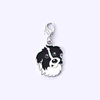 Cartoon Style Cute Dog Metal Unisex Bag Pendant Keychain sku image 48
