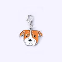 Cartoon Style Cute Dog Metal Unisex Bag Pendant Keychain sku image 44
