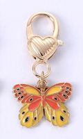 Cute Tortoise Cat Butterfly Alloy Unisex Bag Pendant Keychain sku image 3