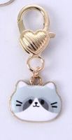 Cute Rabbit Cat Butterfly Metal Enamel Unisex Bag Pendant Keychain sku image 53