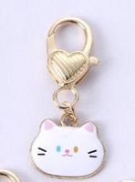 Cute Rabbit Cat Butterfly Metal Enamel Unisex Bag Pendant Keychain sku image 50