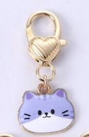 Cute Rabbit Cat Butterfly Metal Enamel Unisex Bag Pendant Keychain sku image 51