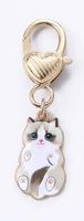 Cute Rabbit Cat Butterfly Metal Enamel Unisex Bag Pendant Keychain sku image 70
