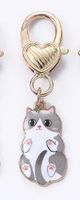 Cute Rabbit Cat Butterfly Metal Enamel Unisex Bag Pendant Keychain sku image 72