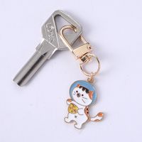Cute Rabbit Cat Butterfly Metal Enamel Unisex Bag Pendant Keychain sku image 65