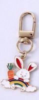 Cute Rabbit Cat Butterfly Metal Enamel Unisex Bag Pendant Keychain sku image 66