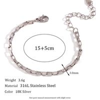 Simple Style Classic Style Oval Stainless Steel Bracelets sku image 3