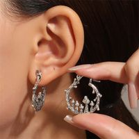1 Pair Casual Vintage Style Human Face Leaf Heart Shape Plating Hollow Out Inlay Alloy Metal Brass Resin Zircon 18k Gold Plated Gold Plated Silver Plated Earrings main image 5