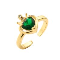 Nihaojewelry Fashion Heart-shaped Zircon Ring Wholesale Jewelry sku image 2