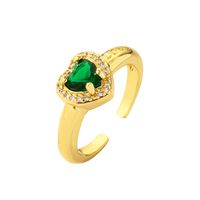 Nihaojewelry Fashion Heart-shaped Zircon Ring Wholesale Jewelry sku image 6