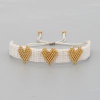 Novelty Heart Shape Eye Glass Beaded Braid Women's Bracelets main image 7