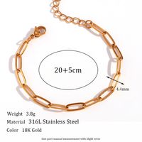 Simple Style Classic Style Solid Color 18k Gold Plated Stainless Steel Wholesale Anklet sku image 1