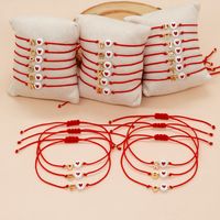 Handmade Heart Shape Arylic Beaded Unisex Bracelets main image 5