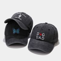Unisex Casual Letter Gesture Embroidery Curved Eaves Baseball Cap main image 1