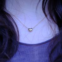 Lady Heart Shape Titanium Steel Plating Pendant Necklace 1 Piece main image 3